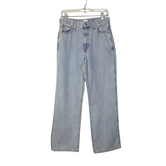 Sunday‎ Best Aritzia High Rise Wide Leg Light Wash Jeans Sz 8 EUC - Picture 1 of 10